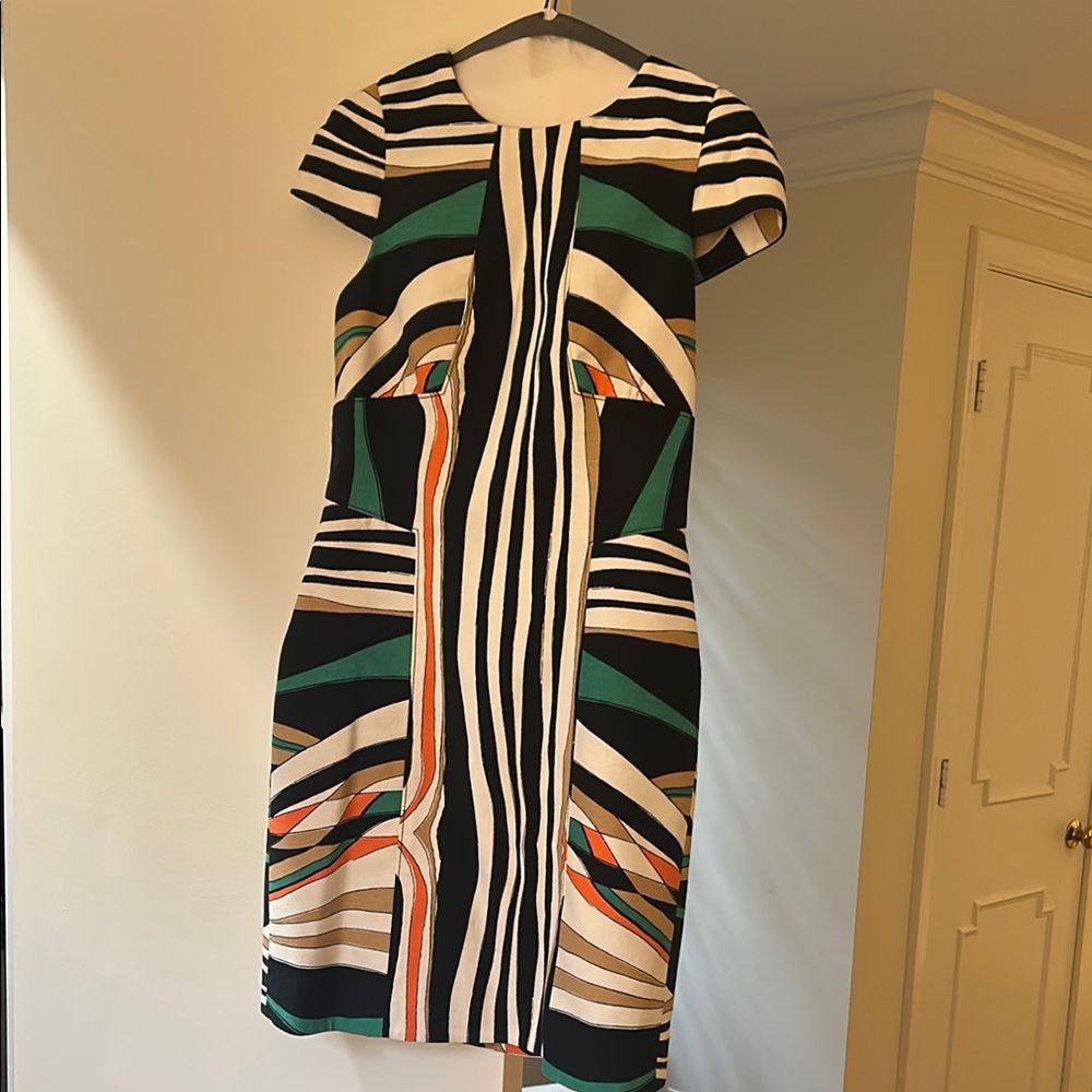 Geometric print cocktail dress